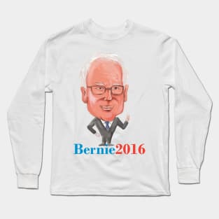 Bernie 2016 Democrat President Caricature Long Sleeve T-Shirt